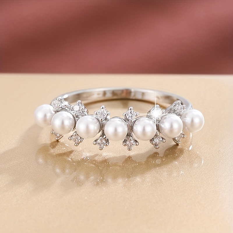 Geometric Zirconia Women's Ring